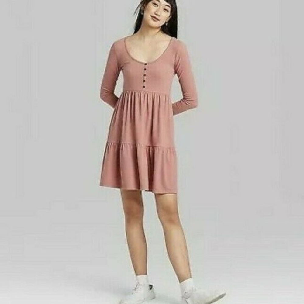 Rose long sleeve dress